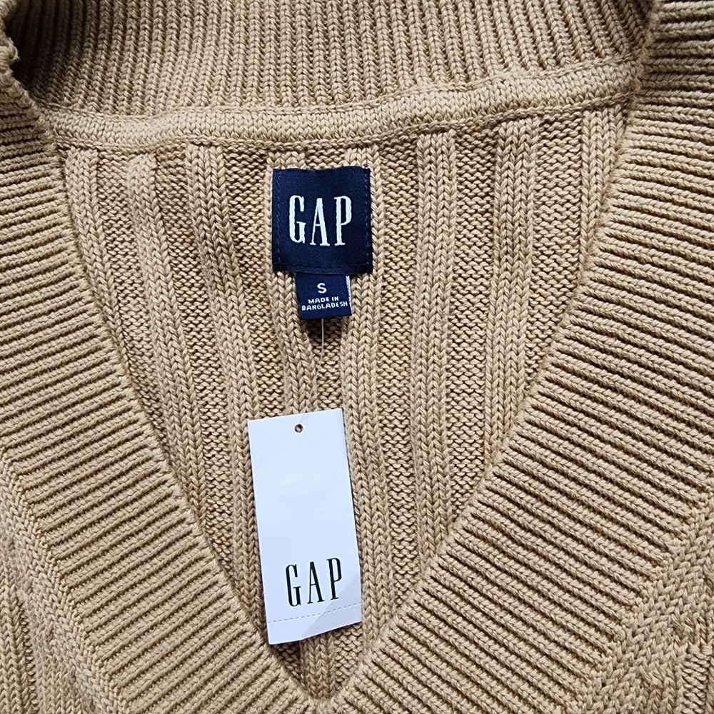 Gap Cotton Ribbed Dolman Oversized Sweater Vest - Picture 3 of 10
